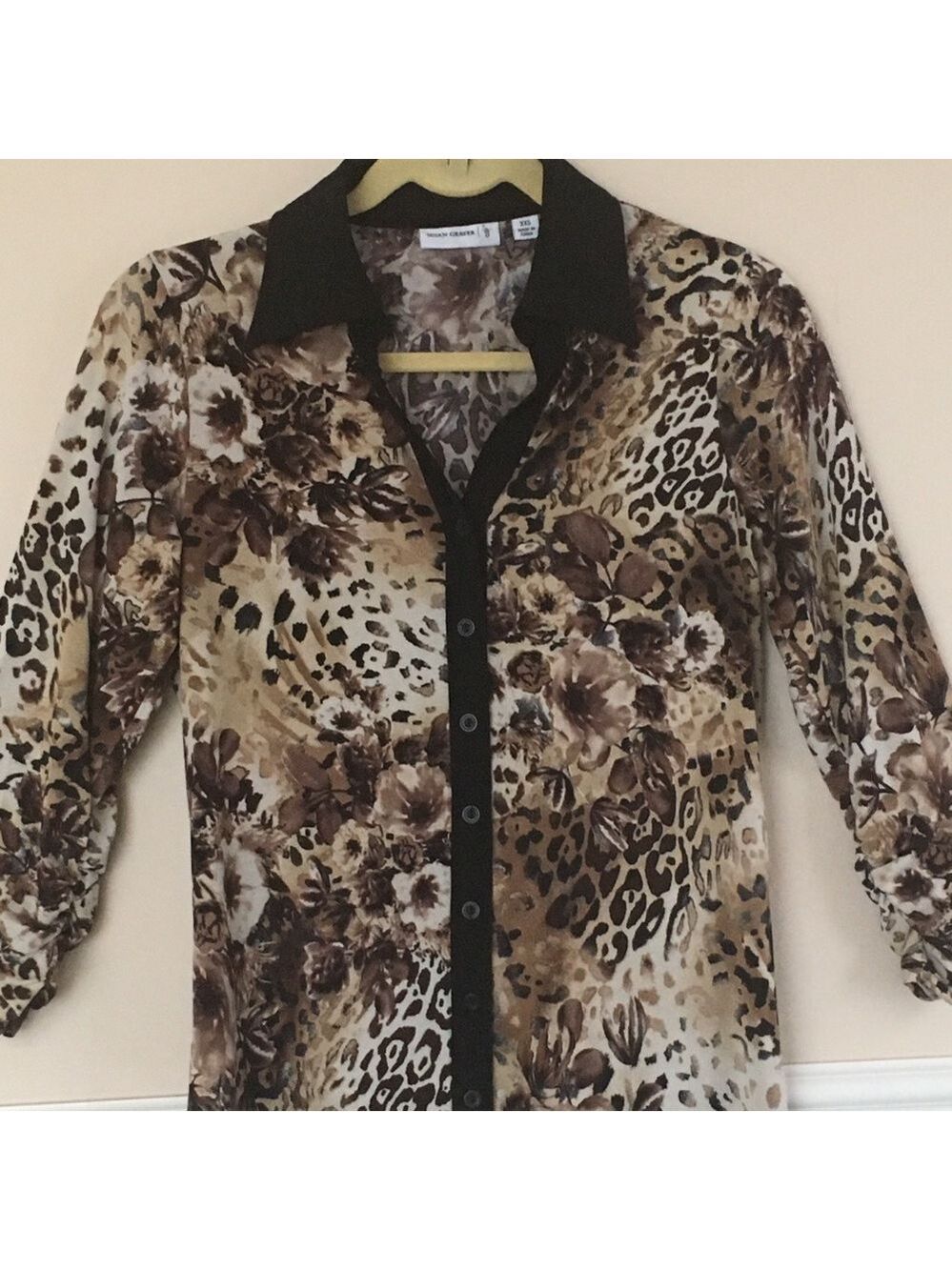 Susan Graver Animal Print Top